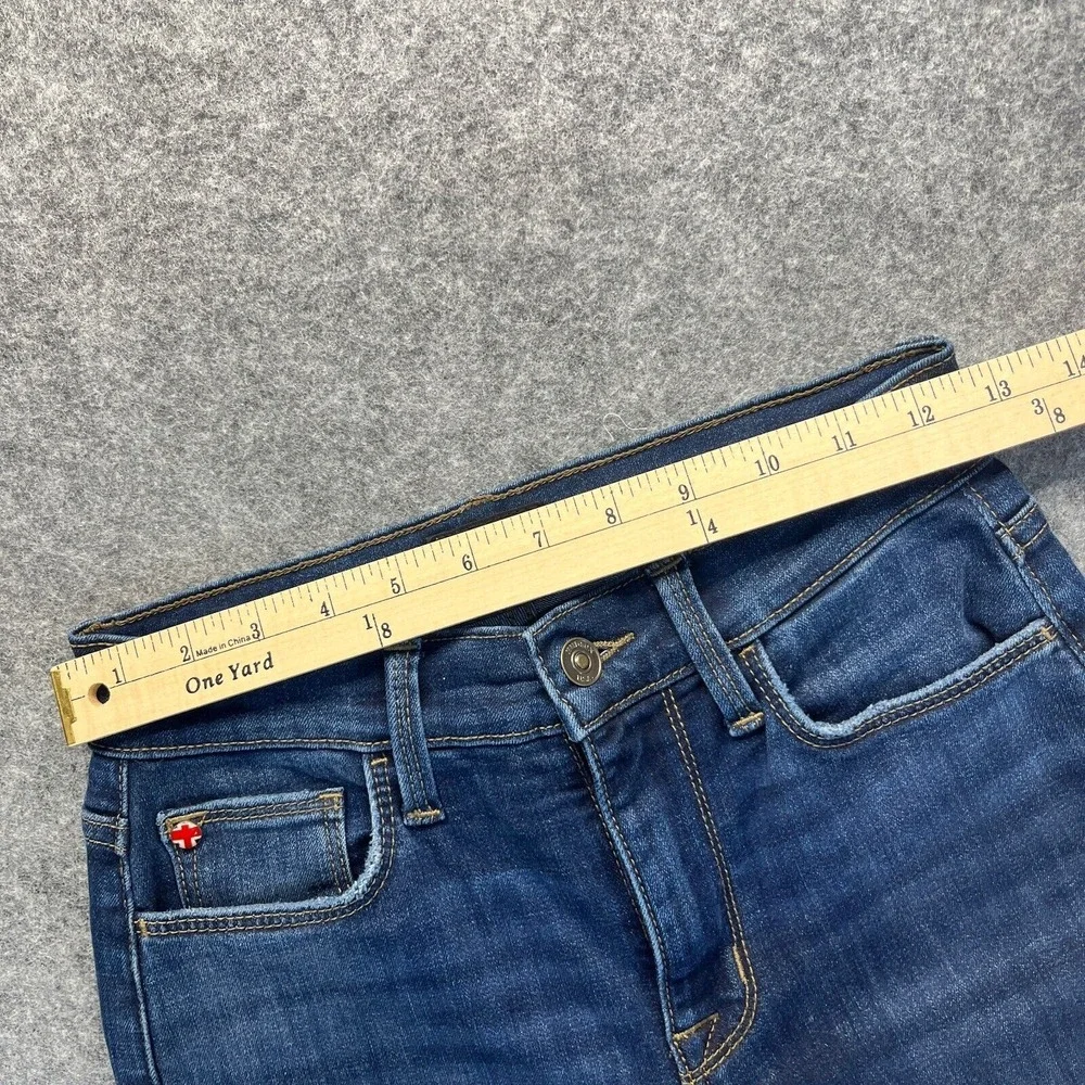 Hudson‎ Jeans Womens Size 24 Blair Super Skinny Dark Blue Stretch Mid Rise